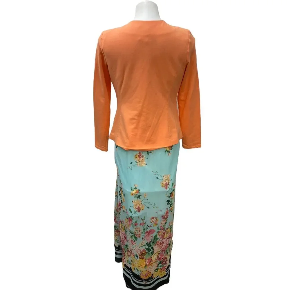 Socialite Maxi Dress Blazer Womens Medium Lot Strapless Floral Boho Coastal
